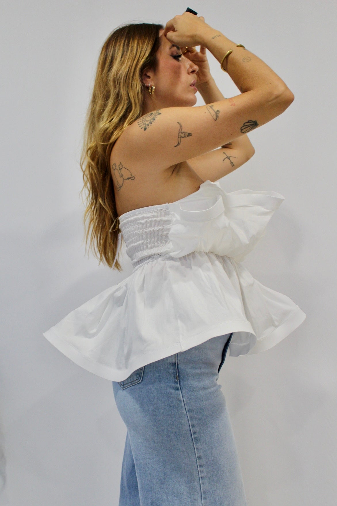BLUSA TOP VOLANT
