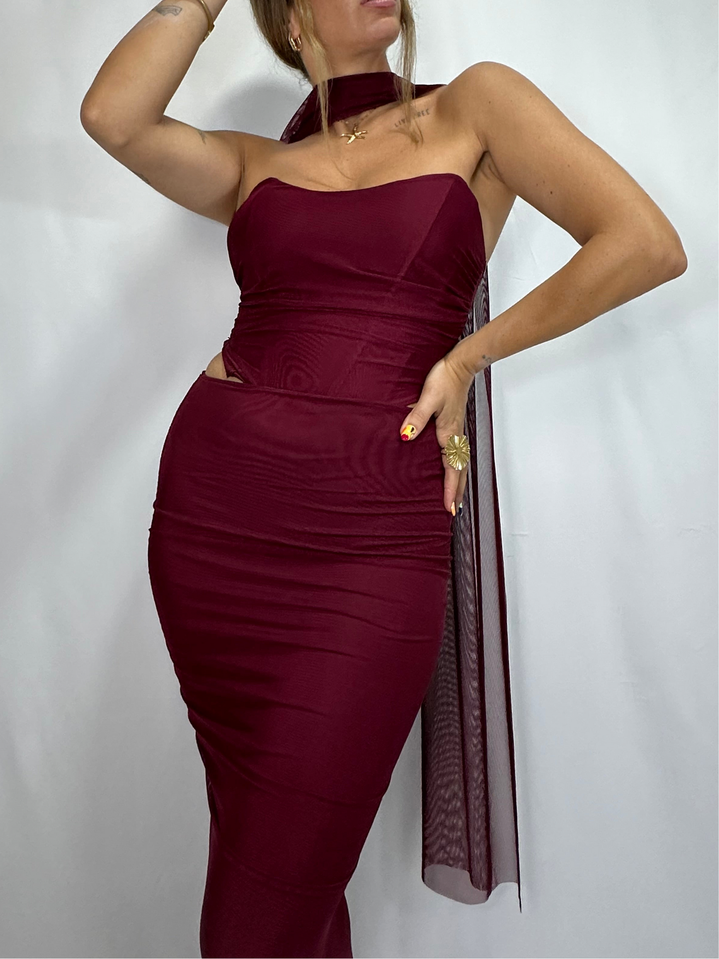 CONJUNTO FALDA TOP TUL