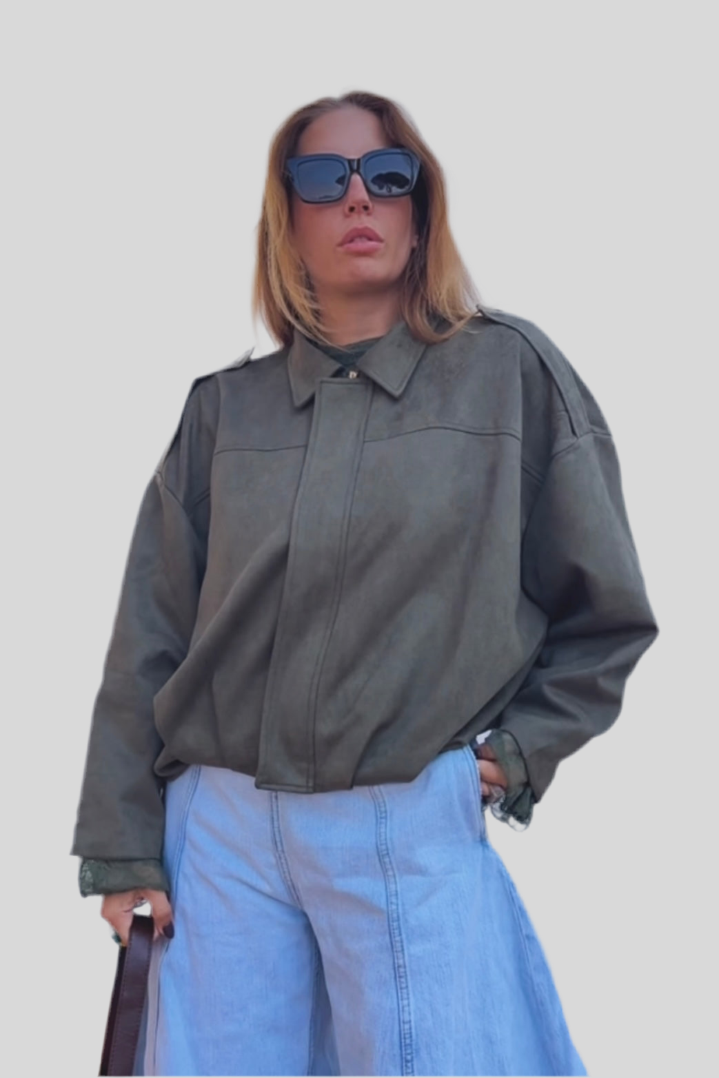 CHAQUETA BOMBER ZA EFECTO ANTE