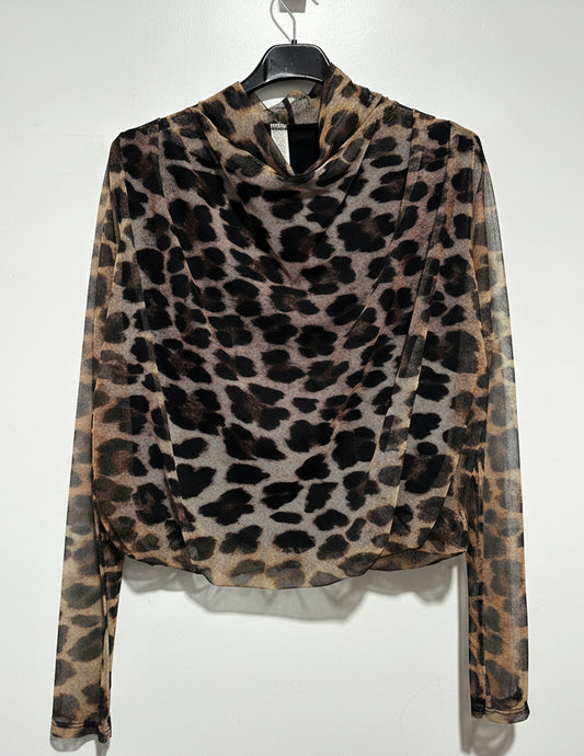 BLUSA CROP TOP LEOPARD