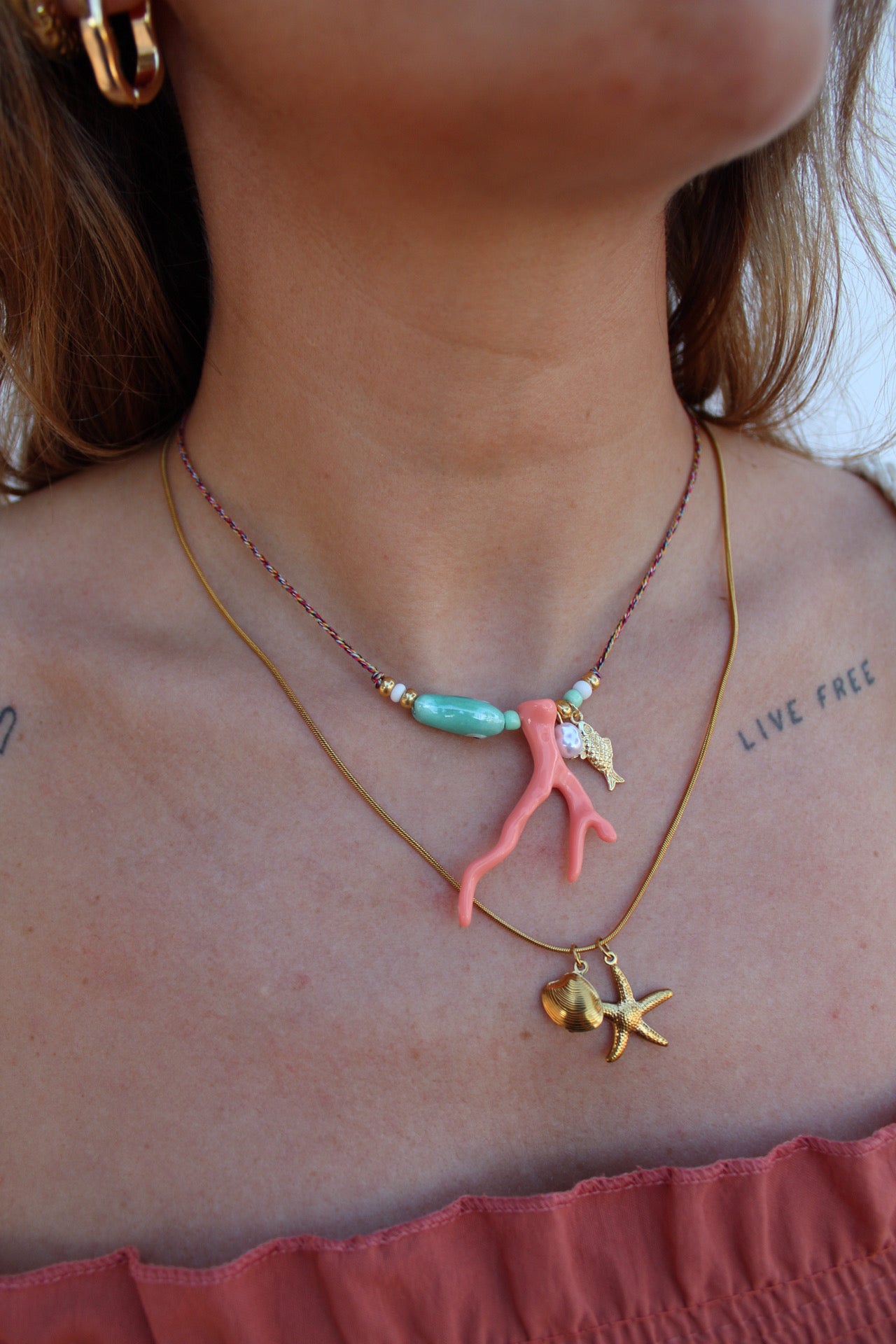 COLLAR CONCHA ESTRELLA MAR