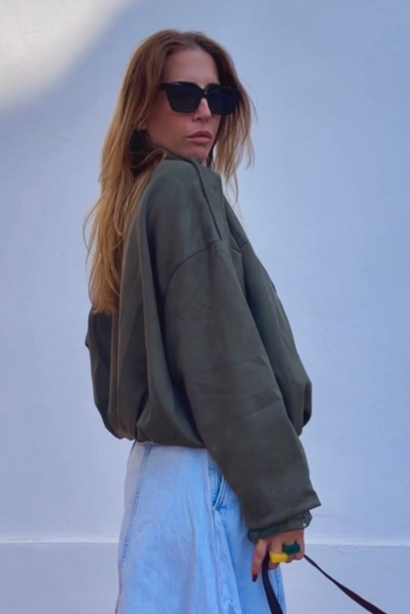 CHAQUETA BOMBER ZA EFECTO ANTE