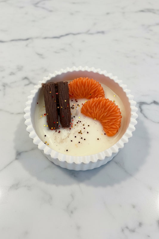 VELA DECORATIVA CANELA NARANJA