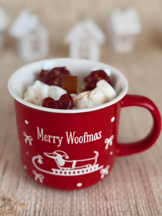 Taza Postre Merry Woofmas