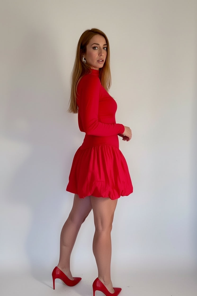VESTIDO GLOB ROJO