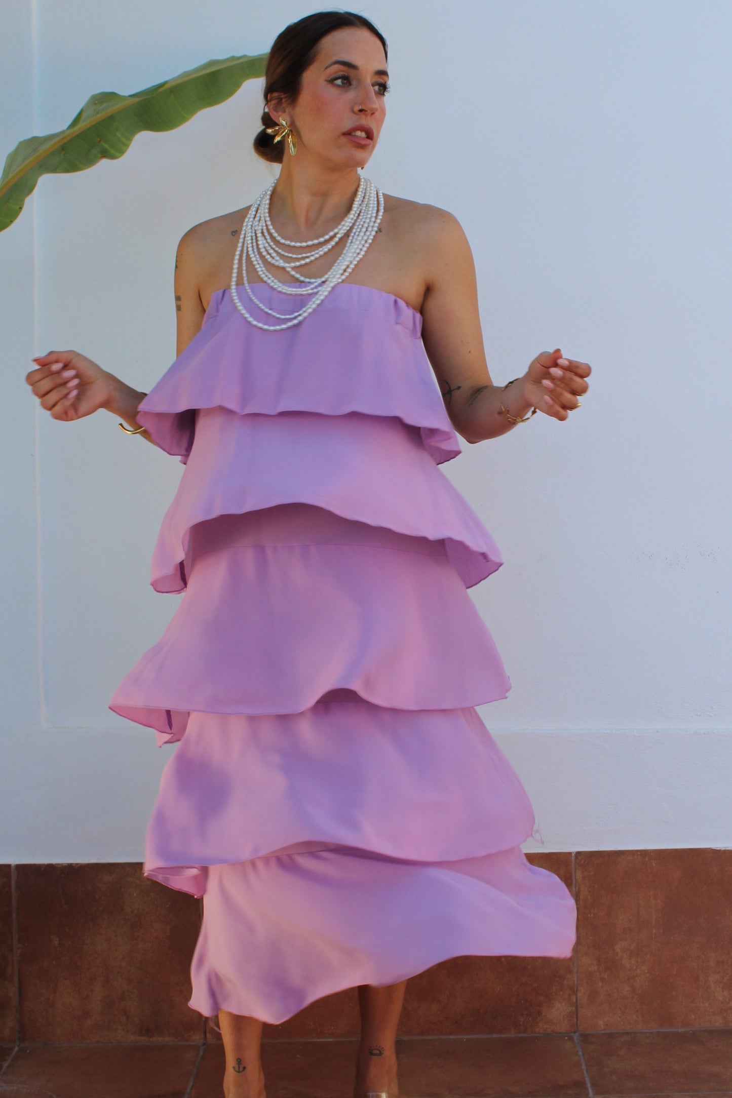VESTIDO FALDA VOLANTES