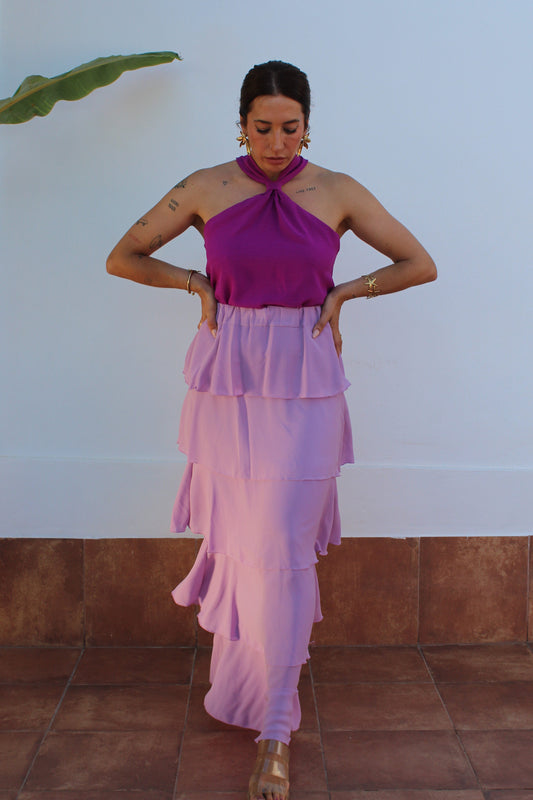 VESTIDO FALDA VOLANTES