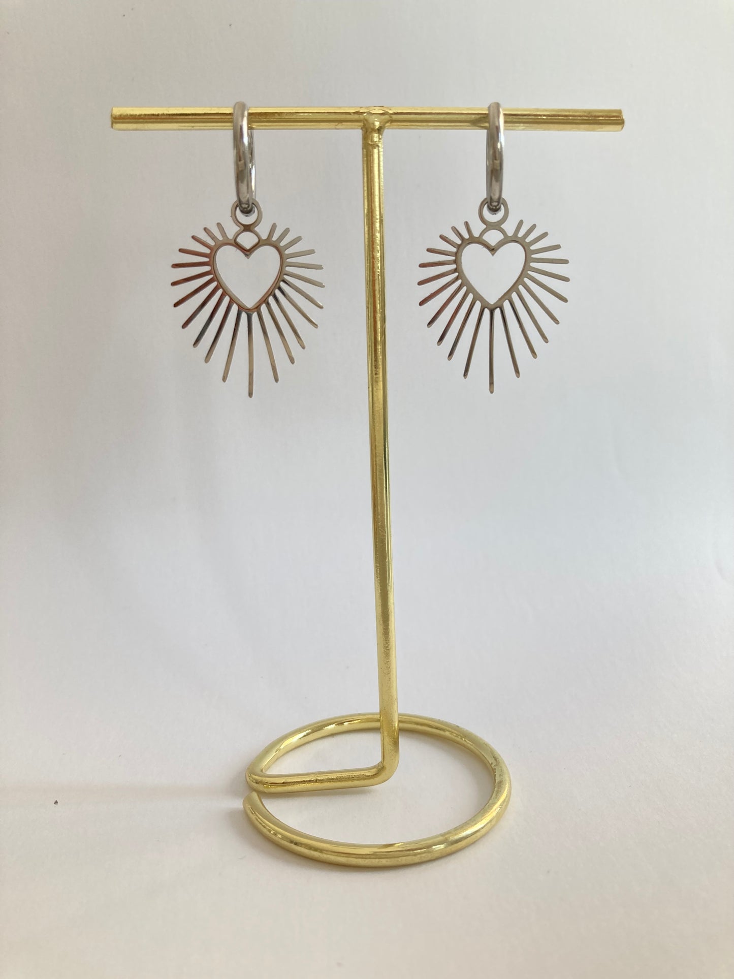 PENDIENTES CORAZÓN  SOL