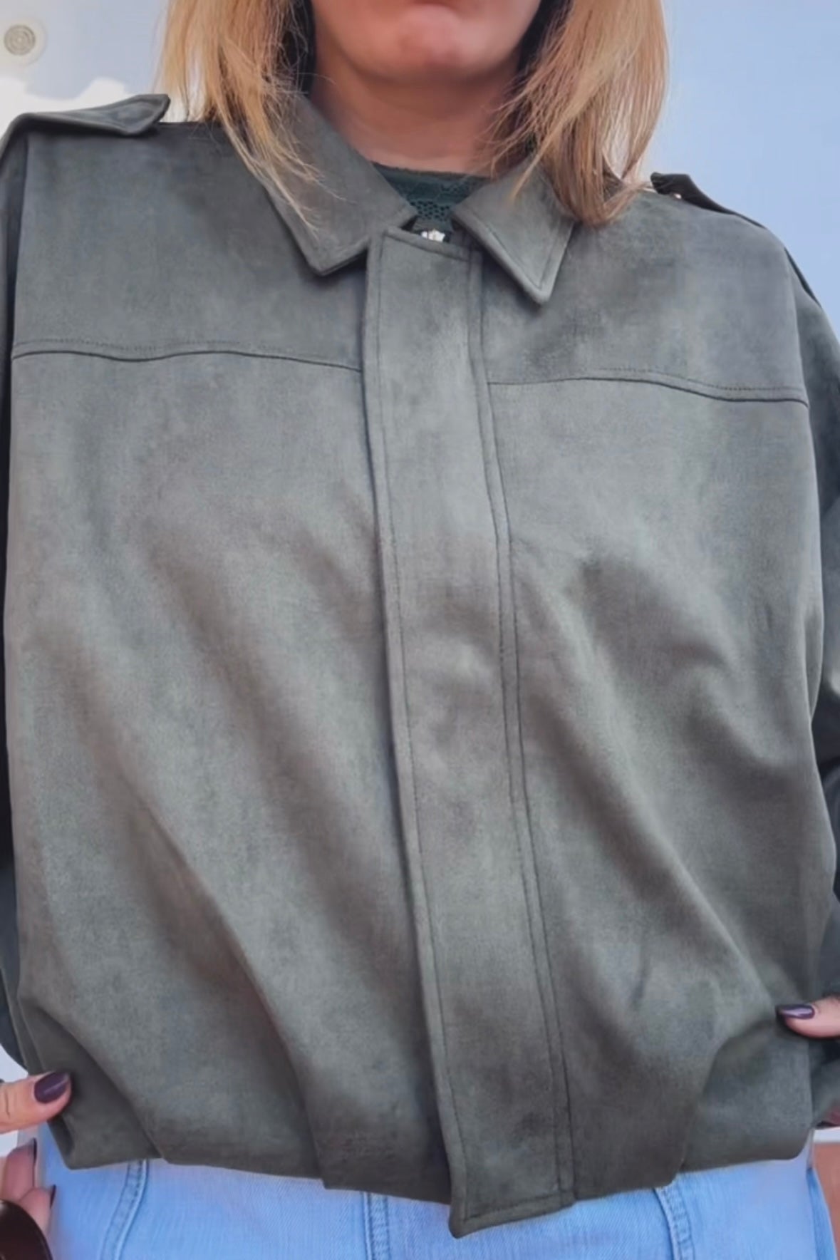 CHAQUETA BOMBER ZA EFECTO ANTE