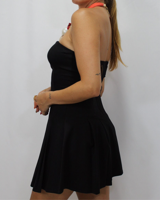 VESTIDO MINI PLIEGUES