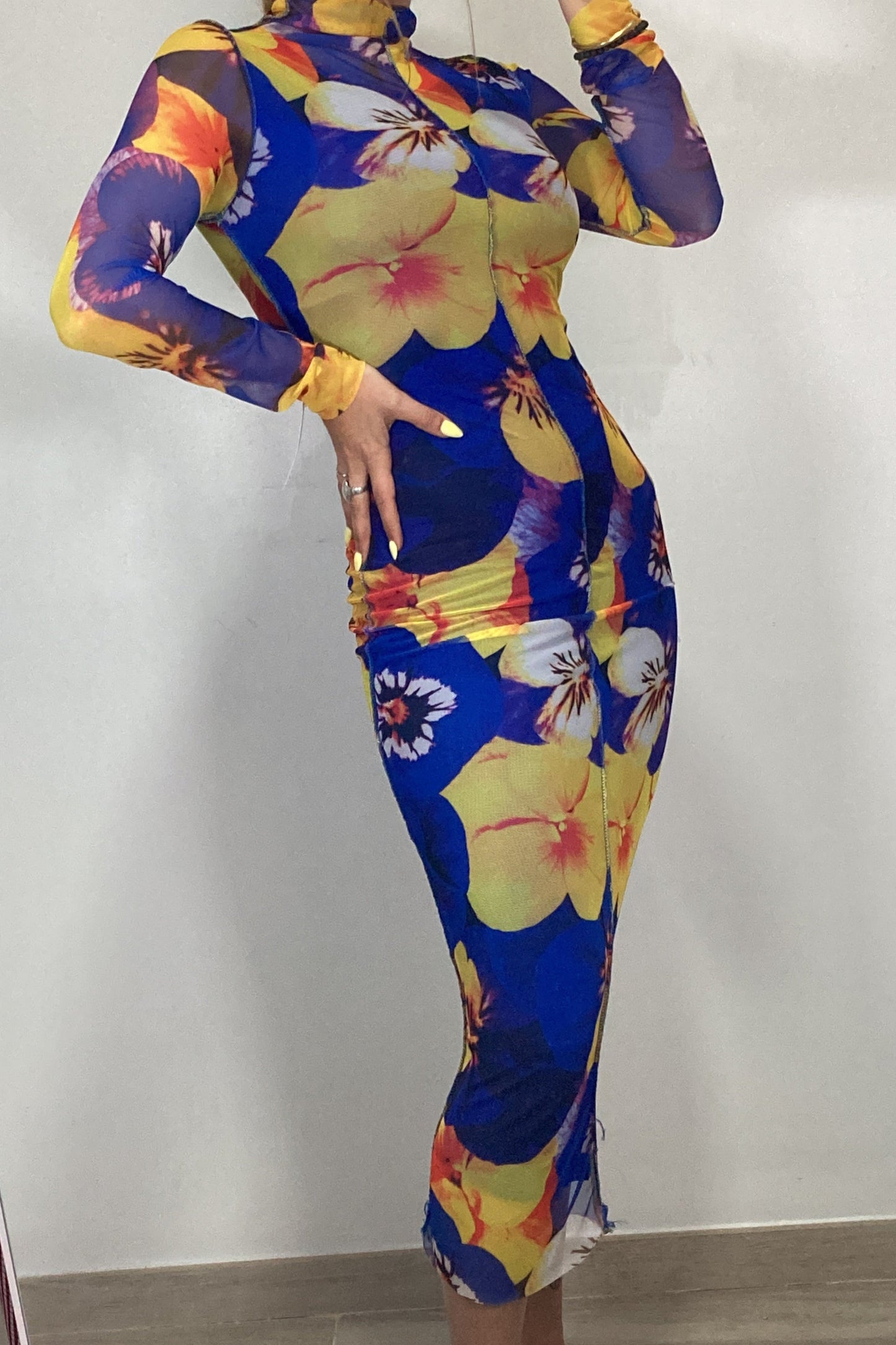 VESTIDO GASA FLORES