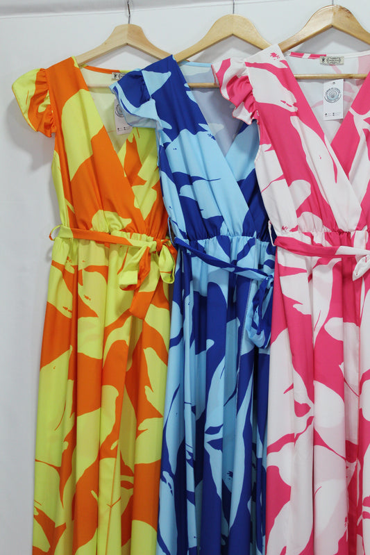 VESTIDO FLORES FLÚOR