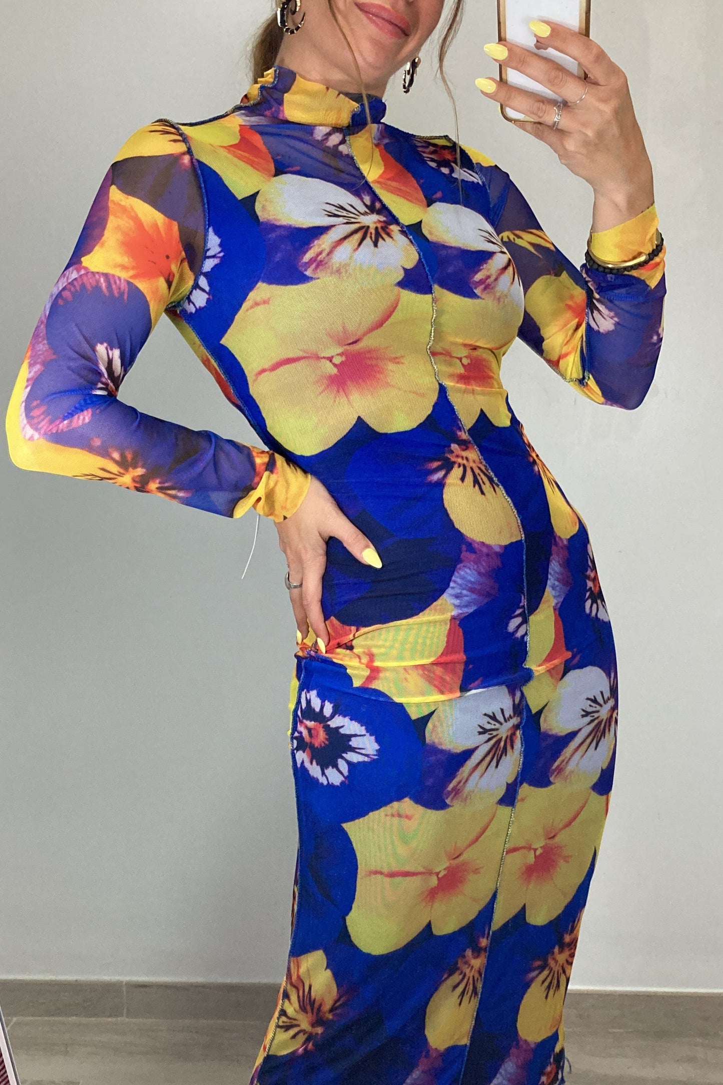 VESTIDO GASA FLORES