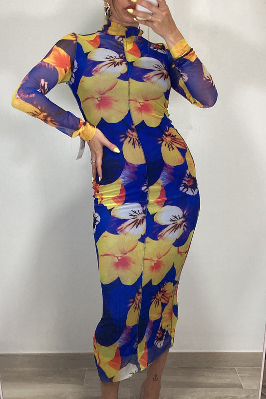 VESTIDO GASA FLORES