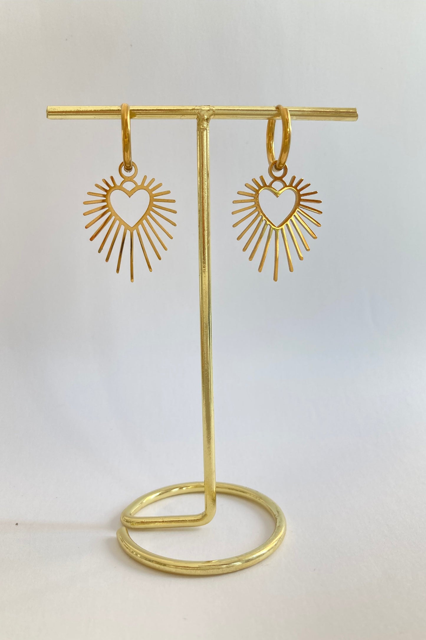 PENDIENTES CORAZÓN  SOL