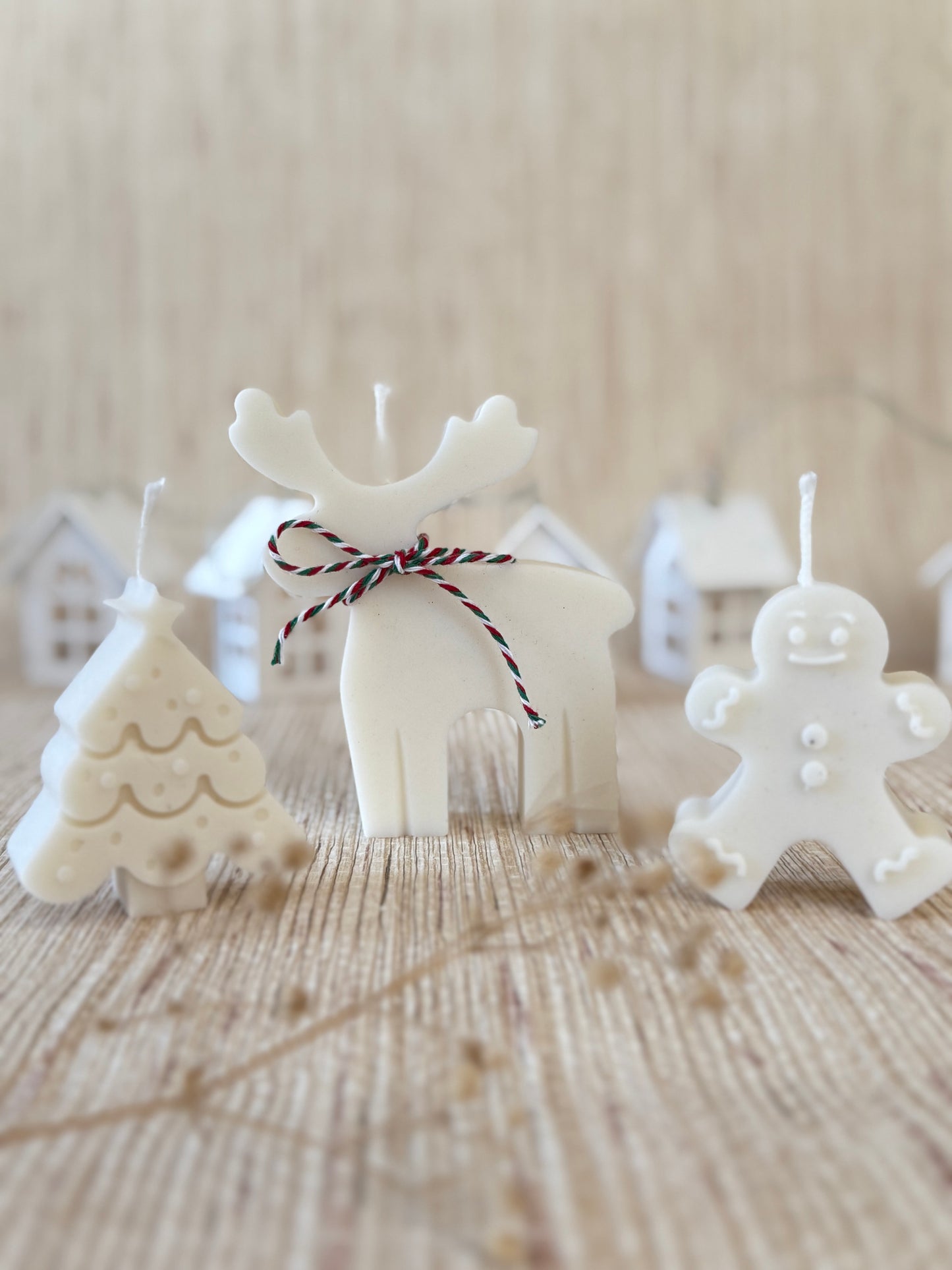 Pack 3 Velas Figuras Navideñas