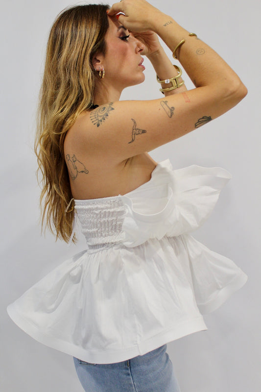 BLUSA TOP VOLANT