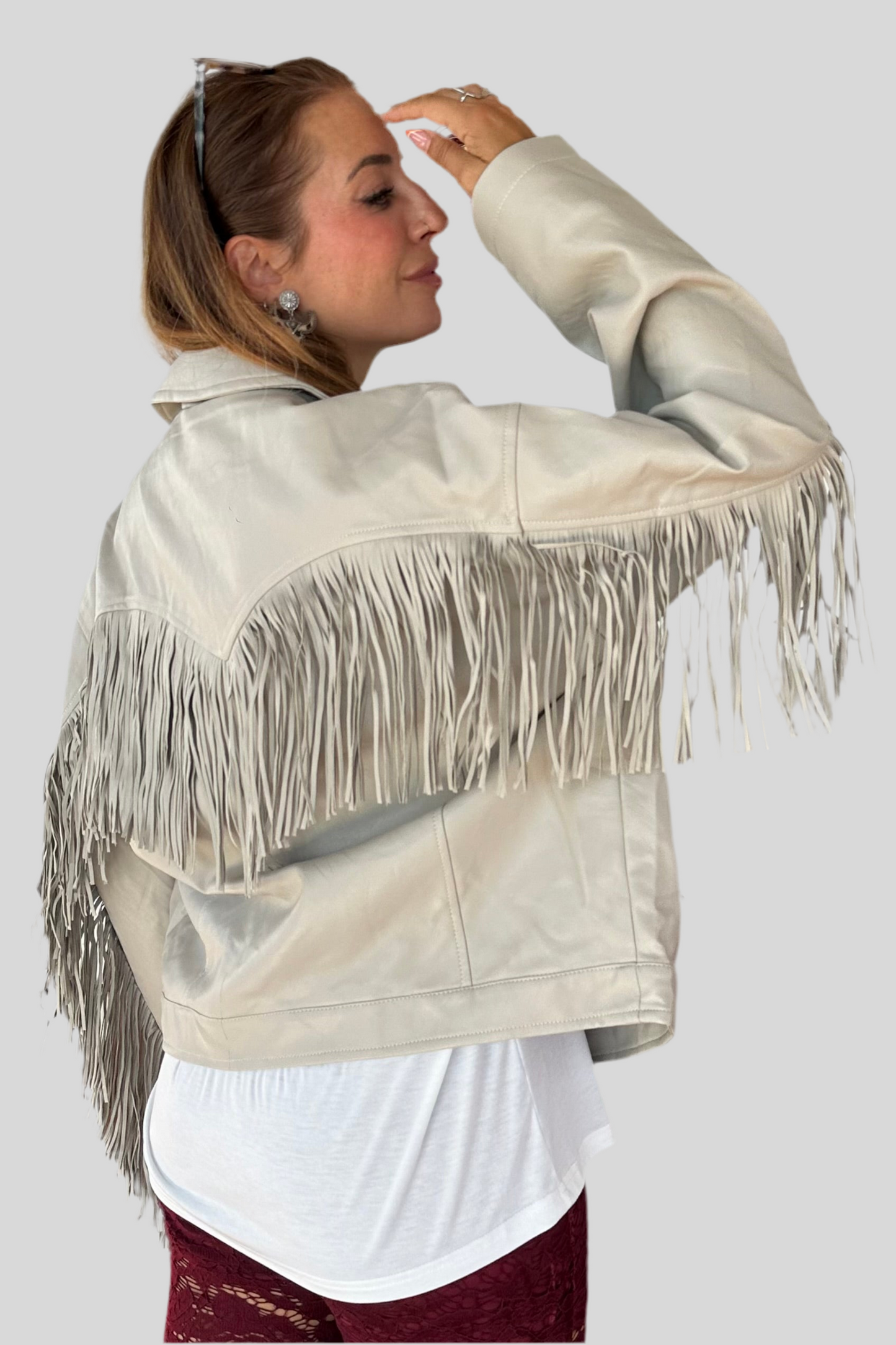 CHAQUETA POLIPIEL FLECOS