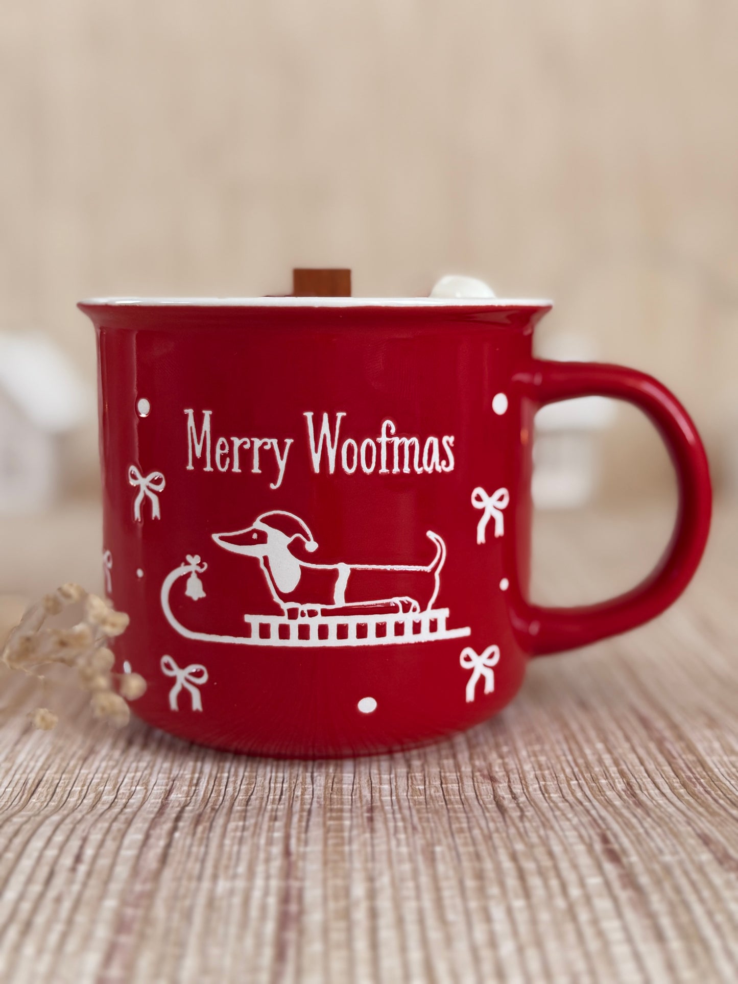 Taza Postre Merry Woofmas