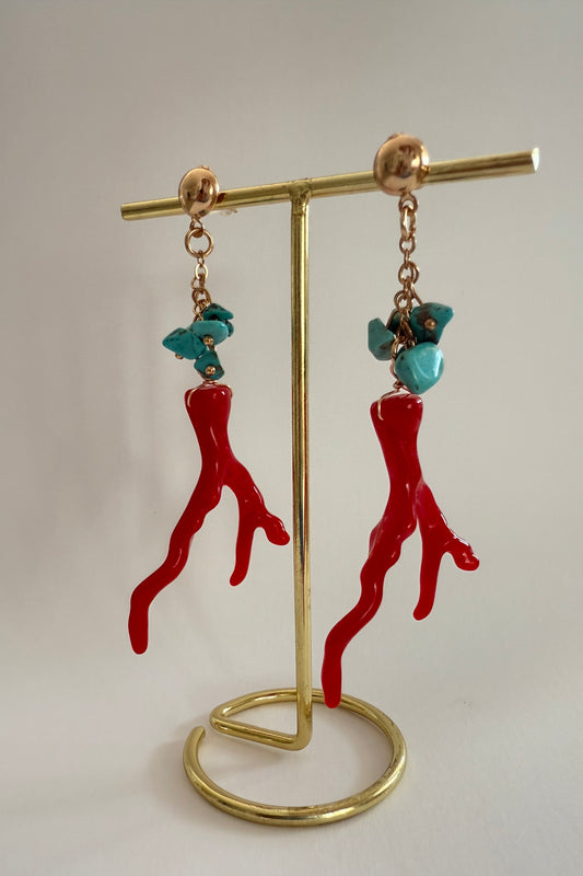 PENDIENTES CORAL