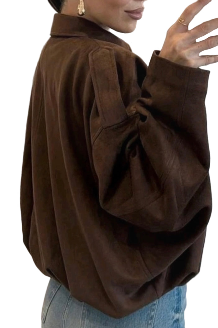 CHAQUETA BOMBER ZA EFECTO ANTE