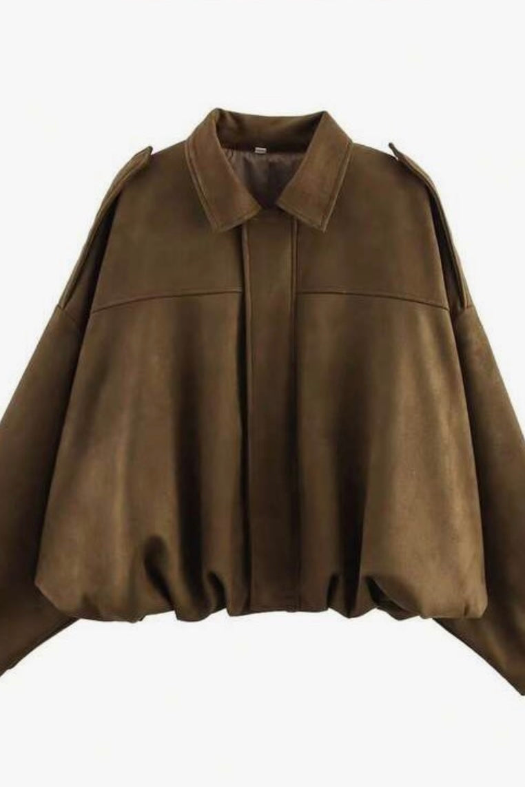 CHAQUETA BOMBER ZA EFECTO ANTE