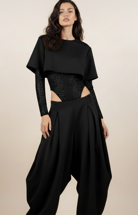 BODY ELEGANTE ENCAJE NEGRO