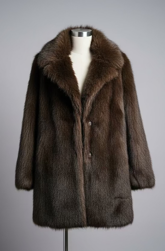 ABRIGO PELO LARGO CHOCO