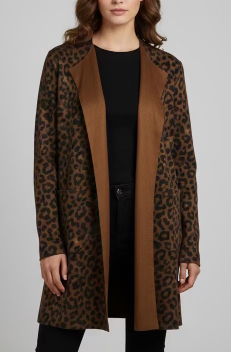 CHAQUETA ANTE LEOPARD