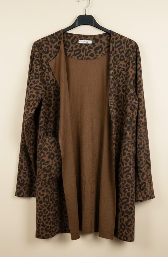 CHAQUETA ANTE LEOPARD