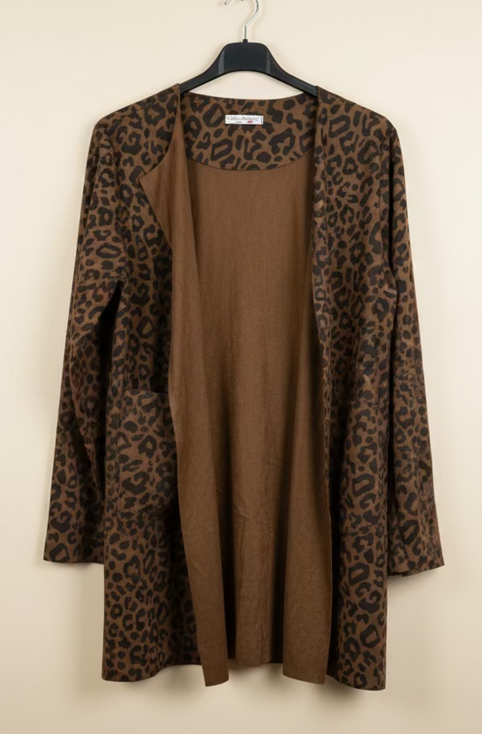 CHAQUETA ANTE LEOPARD