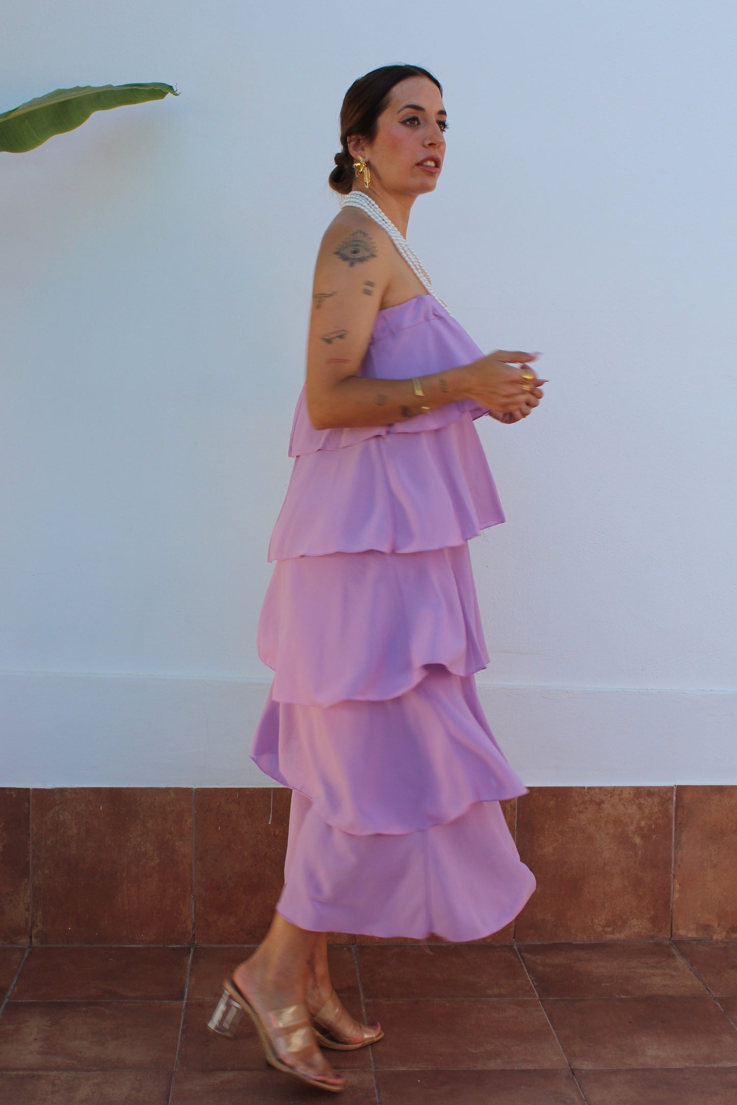 VESTIDO FALDA VOLANTES
