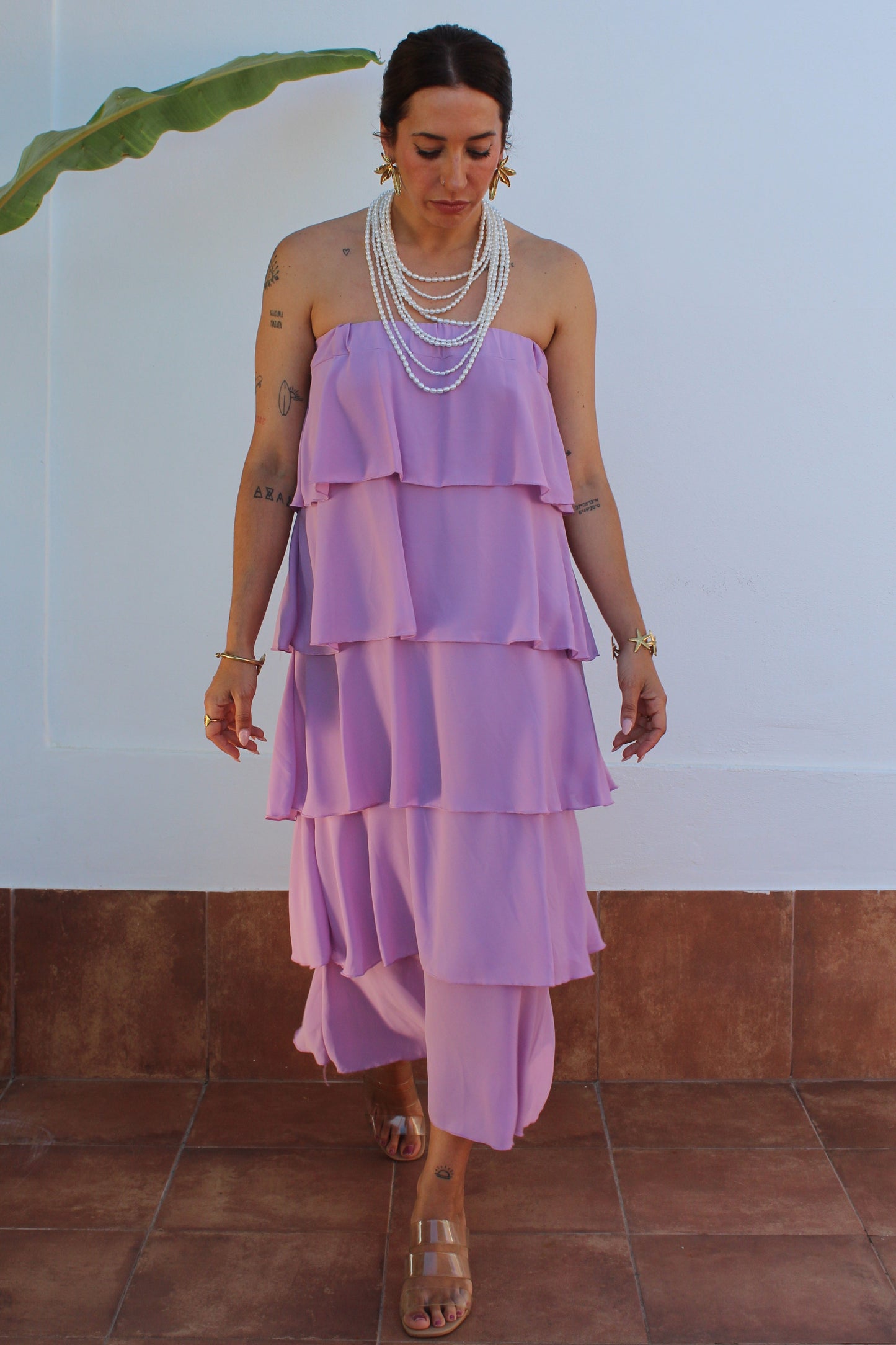 VESTIDO FALDA VOLANTES